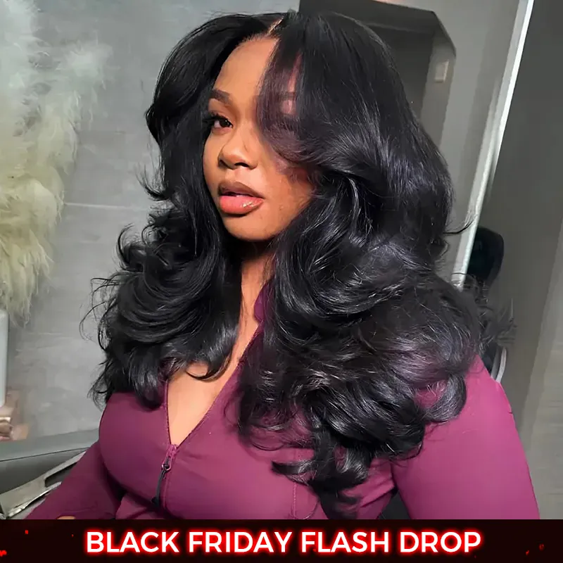 Wear Go Glueless Butterfly Layered Cut Style Loose Body Wave 6x5 13x4 HD Lace Wig Pre Everything