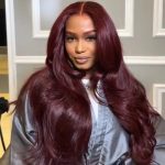 dark burgundy body wave hd lace wig 6