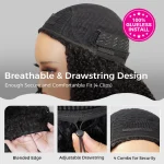 kinky curly half wig