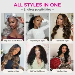 yaki straight hair hlaf wig (1)