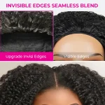 kinky curly half wig