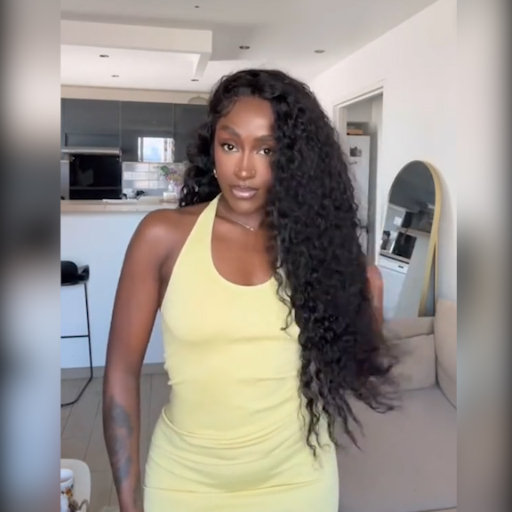 water wave human hair wig 112