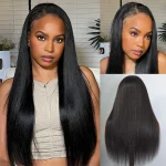 yaki straight hair hlaf wig (1)