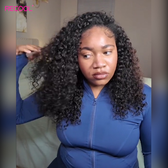 bouncy deep wave half wig (2)