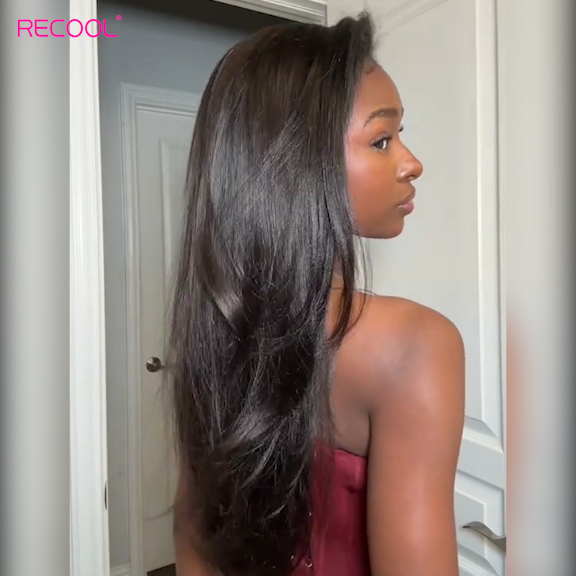 yaki straight hair hlaf wig (1)