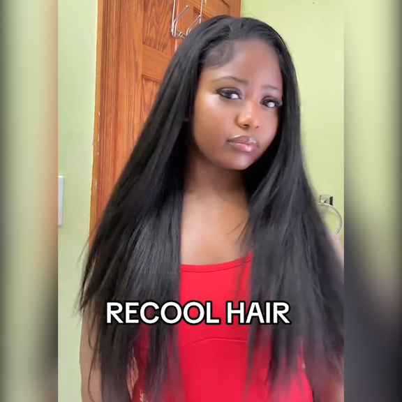 yaki straight hair hlaf wig (1)