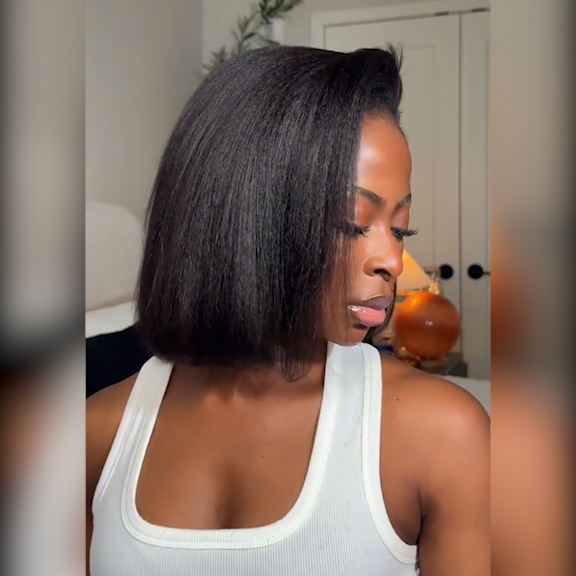 kinky straight half bob wig (3)