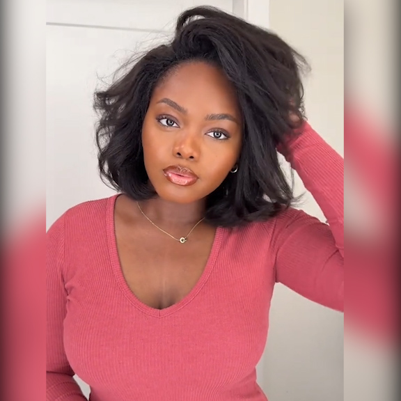 kinky straight half bob wig (3)