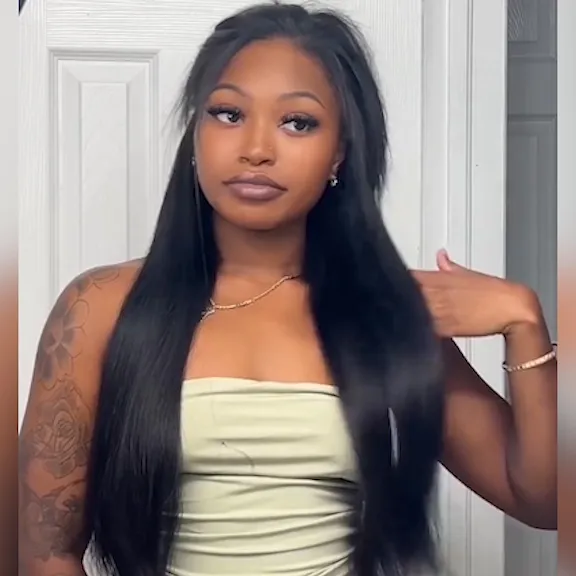 Yaki straight clip in hair extension 2